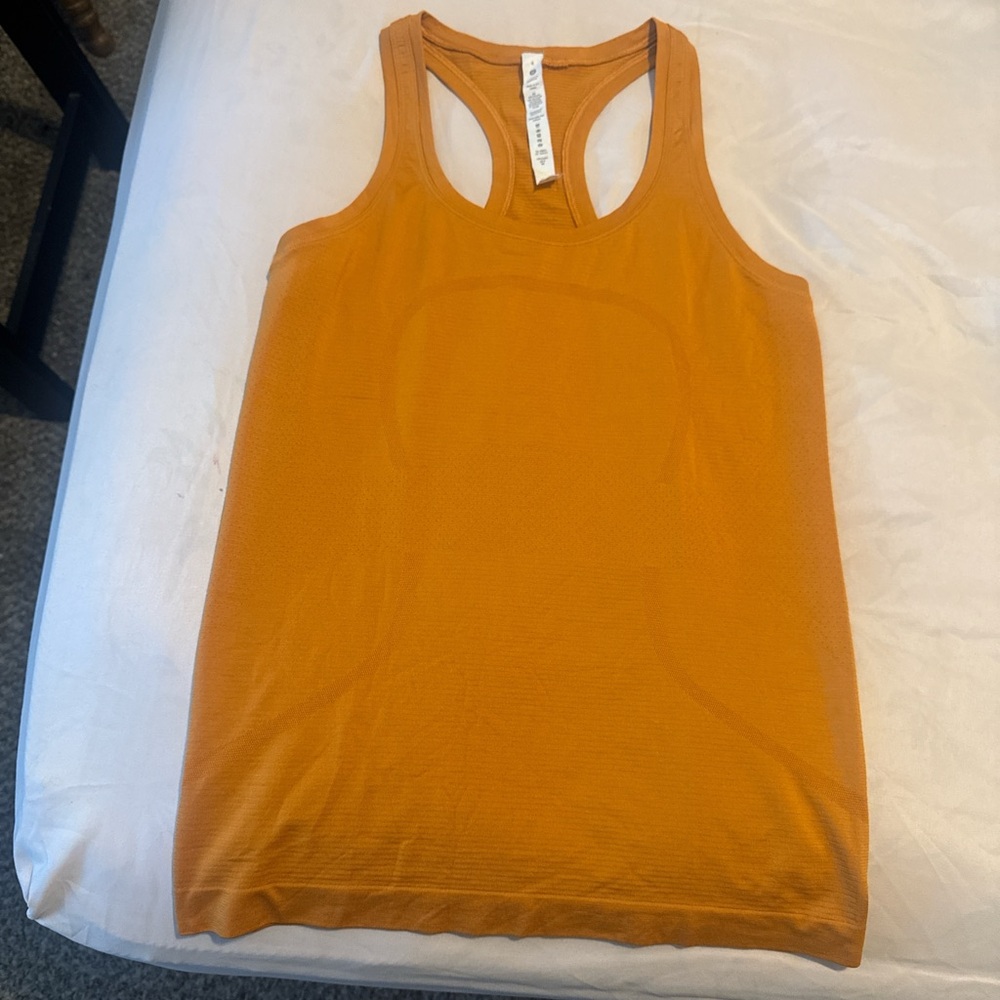 Lululemon Athletica Yellow Fitted Sleeveless Tank Top